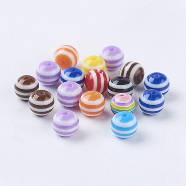 Striped Resin Beads(RB017Y)-1