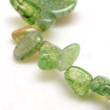 Natural Nuggets Crackle Agate Beads Strands(G-P032-M)-4