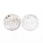 Plastic Game Coins, for Party Children Toys, Flat Round, Silver, 31x2mm, 100pcs/bag(AJEW-WH0258-020A)