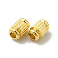 Brass Beads, Cadmium Free & Lead Free, Column, Real 24K Gold Plated, 6x4mm, Hole: 1.5mm(KK-H442-99G)