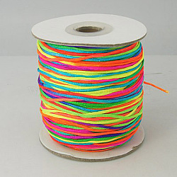 Nylon Thread, Nylon Jewelry Cord for Bracelets Making, Round, Colorful, 1mm in diameter, 225yards/roll(NWIR-G001-C)