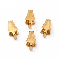 Unicraftale 20Pcs 304 Stainless Steel Snap on Bails, Real 18K Gold Plated, 17x8mm(STAS-UN0047-34)