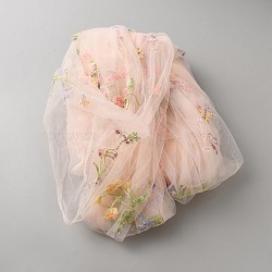 Polyester Fabrics, Clothing Accessories, Rectangle with Flower, PeachPuff, 1300x0.8mm, 2 yards/pc(DIY-WH0622-515B)