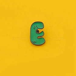 Letter Alloy Enamel Brooches, Letter E, 20~31mm(PW-WG3ADD6-05)