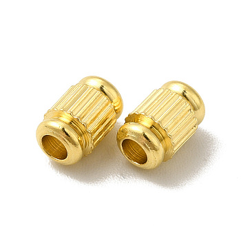 Brass Beads, Cadmium Free & Lead Free, Column, Real 24K Gold Plated, 6x4mm, Hole: 1.5mm