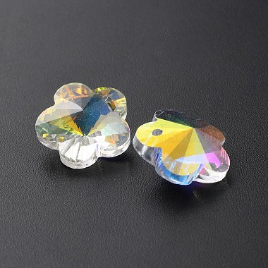 pendentifs en verre &agrave; facettes(GLAA-WH0035-22G)-2