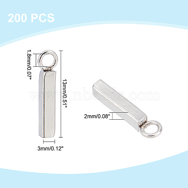 200Pcs 304 Stainless Steel Pendants(STAS-DC0011-15)-2