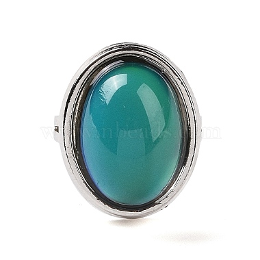 Glass Oval Mood Ring(RJEW-C031-03P)-3