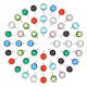 48Pcs 8 Colors Electroplated Natural Quartz Stainless Steel Faceted Flower Charms(STAS-UN0056-90)-1