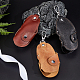 Nbeads 3Pcs 3 Colors Cattle Hide Keychains(FIND-NB0002-19)-2