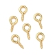Brass Screw Eye Pin Peg Bails(KK-D289-56G)-1
