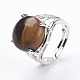 Adjustable Natural Tiger Eye Finger Rings(X-RJEW-F075-01A)-4