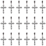 67mm Cross Alloy Dangle Charms(FIND-CA0002-56)