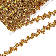 Metallic Lace Trim, Craft Ribbon for Bridal Costume Crafts and Sewing, Gold, 3/4 inch(20mm)(OCOR-WH0071-034B)