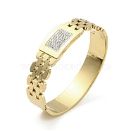 304 Stainless Steel Pave Crystal Rhinestone Hollow Out Hinged Bangles for Women, Golden, 1/2~5/8 inch(1.35~1.5cm), Inner Diameter: 2-3/8x2 inch(6x5cm)(BJEW-D044-06C-01G)