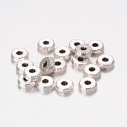 Tibetan Style Spacer Beads, Cadmium Free & Lead Free, Rondelle, Antique Silver, 8x3mm, Hole: 2mm(K0968041)