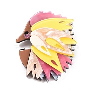 Fashion Hedgehog Acrylic Badge, Animal Lapel Pin for Backpack Clothes, Yellow, 63x55.5x12mm(JEWB-C013-05)