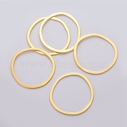 Tibetan Style Alloy Linking Rings, Lead Free & Cadmium Free & Nickel Free, Golden, 51x49x1.5mm.(X-EA13479Y-NFG)