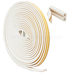 EPDM D-Shaped Sealing Strip, Pressure Sensitive Adbesive, for Door Gap, Window Gap, Sound and Light Innsulation, White, 18.5x8mm(AJEW-WH0114-83C)