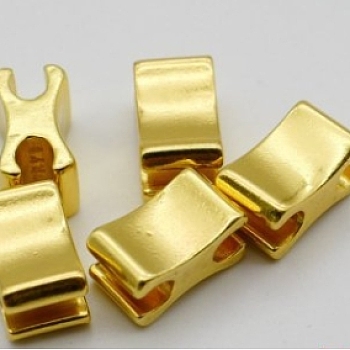 Clothing Accessories, Brass Zipper On The Below of The Plug, Golden, 4.5x3.5x3.5mm