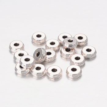 Tibetan Style Spacer Beads, Cadmium Free & Lead Free, Rondelle, Antique Silver, 8x3mm, Hole: 2mm