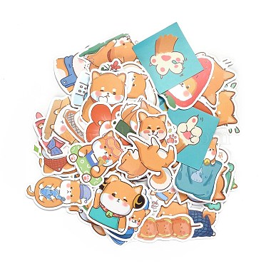 50 個 50 スタイル紙柴犬犬の漫画のステッカーセット(STIC-P004-23A)-2