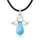 colliers pendentif ange turquoise synthétique(OH8264-04)-1