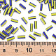 Opaque Colours Two Tone Seed Glass Bugle Beads(SEED-T006-02B-03)-5