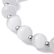 bracelet extensible en perles d'oeil de chat avec 201 breloques papillon en acier inoxydable(BJEW-JB10116)-4