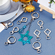 WADORN 12Pcs 3 Style Alloy Spring Gate Ring(FIND-WR0001-92)-2