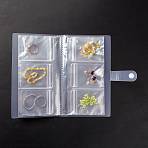 Transparent Jewelry Organizer Storage Books, Jewelry Storage Album with 50Pcs Resealable Bags, Holder for Rings Earring Necklaces Bracelets, Rectangle with 84Pcs Grids, Clear, Book: 20.7x11.1x2.5cm(AJEW-K033-01)