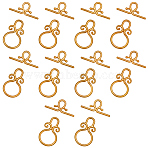 10Pcs 304 Stainless Steel Toggle Clasps, Real 18K Gold Plated, 23.5x15x2mm, Hole: 6x3.5mm, Bar: 10x24x1.5mm, Hole: 5x3.5mm(STAS-BBC0008-32G)