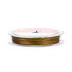 7-Ply Tiger Tail Wire, Nylon-coated Stainless Steel, Round, Gold, 0.45mm, about 164.04 Feet(50m)/Roll(TWIR-N007-0.45mm-03)