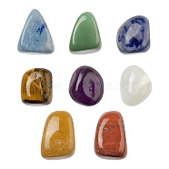 16Pcs 8 Style Natural Mixed Gemstone Beads, No Hole Beads, Nuggets, Tumbled Stone, Healing Stones, for Reiki Healing Crystals Chakra Balancing, 14~26x13~21x12~18mm, 2pcs/style(G-FS0001-95)