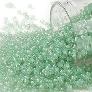 TOHO Round Seed Beads, Japanese Seed Beads, (156) Ceylon Jade, 11/0, 2.2mm, Hole: 0.8mm, about 1103pcs/10g(X-SEED-TR11-0156)