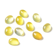 Natural Yellow Agate Cabochons, Oval, 7x5x3mm(G-A029-01-10)