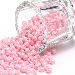 (Repacking Service Available) Glass Seed Beads, Opaque Colours Seed, Small Craft Beads for DIY Jewelry Making, Round, Antique White, 6/0, 4mm, about 12g/bag(SEED-C019-4mm-55)