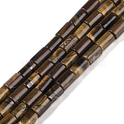 Natural Tiger Eye Beads Strands, Column, 7.5~8.5x5~6mm, Hole: 1mm, about 45~46pcs/strand, 14.69~15.04 inch(37.3~38.2cm)(G-C128-A21-01)