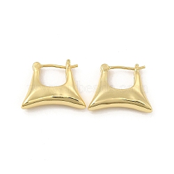 Brass Bag Shape Hoop Earrings for Women, Golden, 16.5x19x5mm, Pin: 0.8mm(EJEW-E275-07G)
