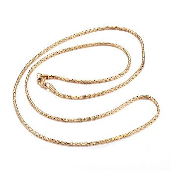 304 Stainless Steel Necklaces, Coreana Chains Necklaces, Golden, 29.53 inch(75cm)