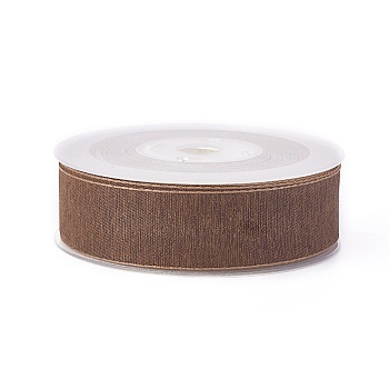 Polyester Ribbons, Saddle Brown, 15mm, about 100yards/roll(91.44m/roll)