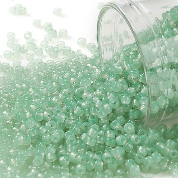 TOHO Round Seed Beads, Japanese Seed Beads, (156) Ceylon Jade, 11/0, 2.2mm, Hole: 0.8mm, about 1103pcs/10g