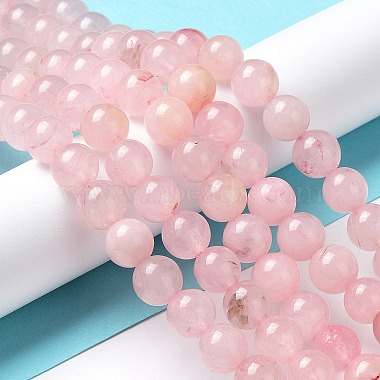 Brins de perles teints en quartz rose naturel(G-B046-07)-2