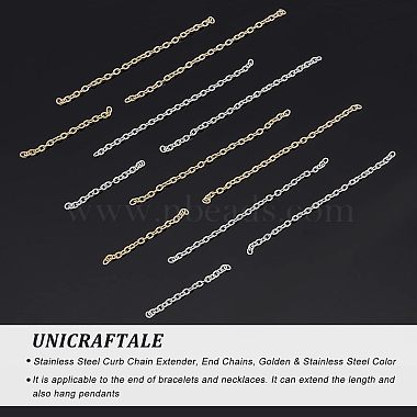 unicraftale 120pcs 4 style 304 chaînes à câbles en acier inoxydable(CHS-UN0001-18)-5