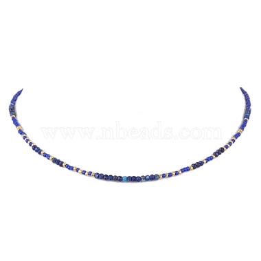 Bohemian Style Natural Lapis Lazuli Beaded Necklaces(NJEW-JN04658-04)-2