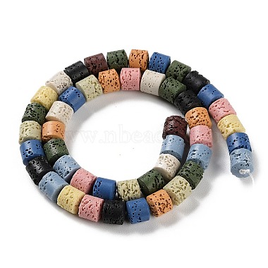 Synthetic Lava Rock Dyed Beads Strands(G-H311-05B-01)-3