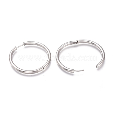 Boucles d'oreilles créoles en acier inoxydable anti-ternissement 201(EJEW-O095-05-31)-3