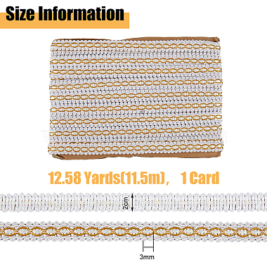 Centipede Braided Polyester Lace Trim(OCOR-WH0092-02A)-2