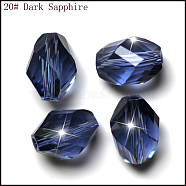 Imitation Austrian Crystal Beads, Grade AAA, Faceted, Bicone, Prussian Blue, 6x8mm, Hole: 0.7~0.9mm(SWAR-F077-9x6mm-20)