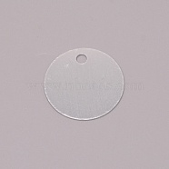 Blank Round Aluminum Engraved Pet Dog ID Tag, for Cat Puppy Pendant, Silver, 30x1mm, Hole: 4mm(FIND-WH0096-19C)